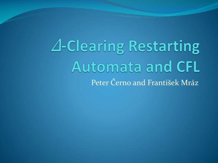 clearing restarting automata and cfl