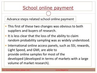 The online portal of school online payment