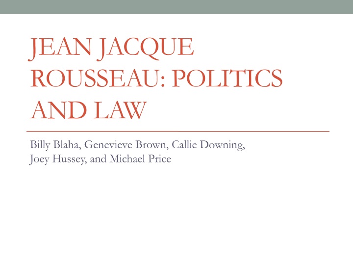 jean jacque rousseau politics and law