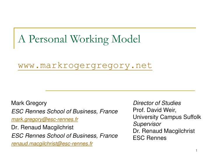 a personal working model www markrogergregory net