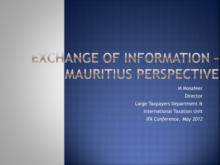 exchange of information mauritius perspective