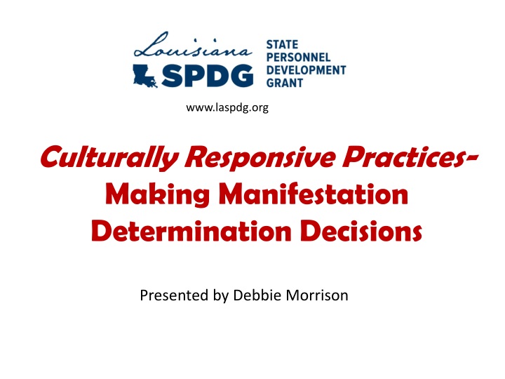 culturally responsive practices making manifestation determination decisions