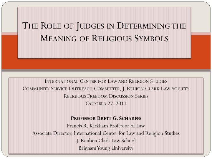 the role of judges in determining the meaning of religious symbols