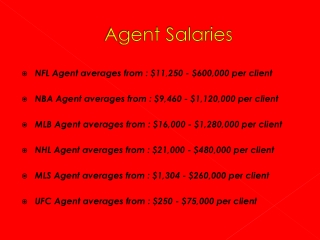 Agent Salaries