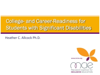 College- and Career-Readiness for Students with Significant Disabilities