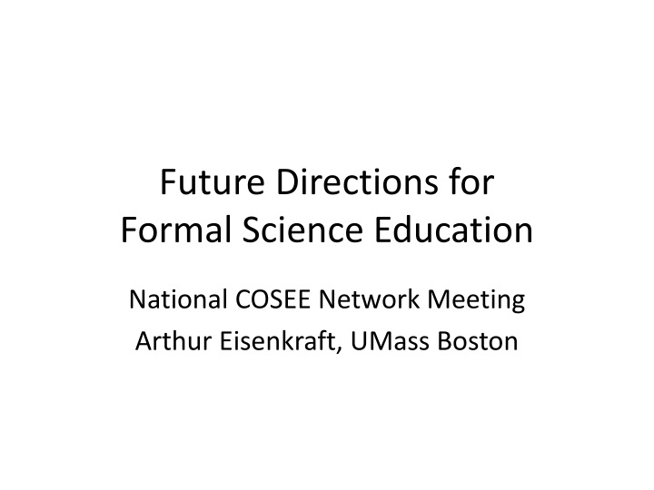 future directions for formal science education
