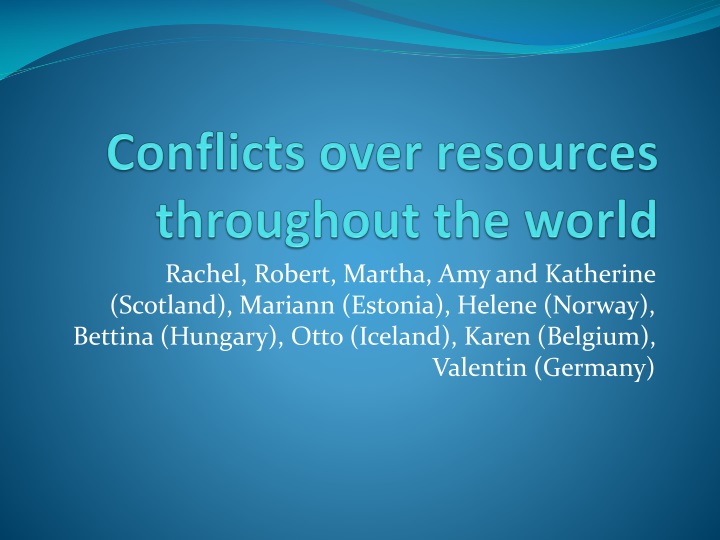 conflicts over resources throughout the world