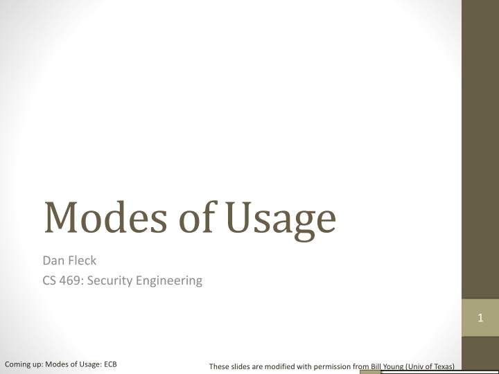 modes of usage