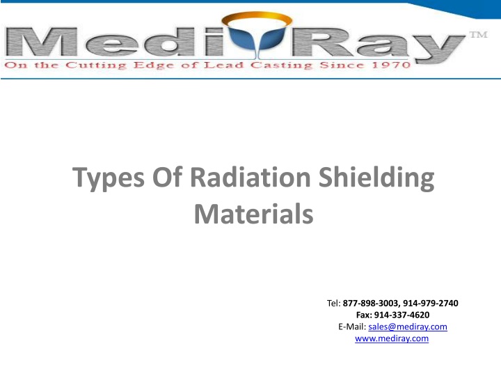 types of radiation shielding materials