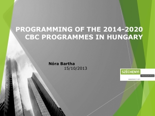 PROGRAMMING OF THE 2014-2020 CBC PROGRAMMES IN HUNGARY