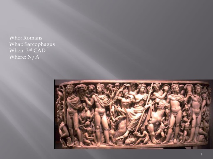 who romans what sarcophagus when 3 rd cad where