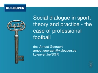 Social dialogue in sport: theory and practice - the case of professional football