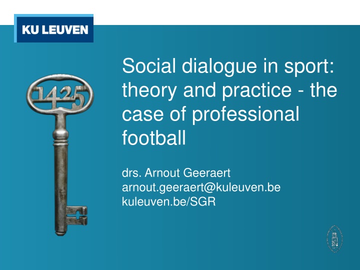 social dialogue in sport theory and practice the case of professional football