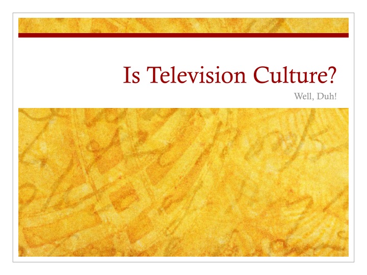 is television culture