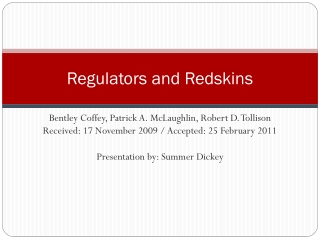 Regulators and Redskins