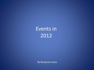 Events in 2012