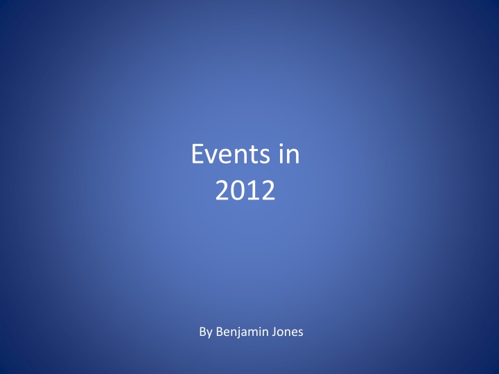 events in 2012