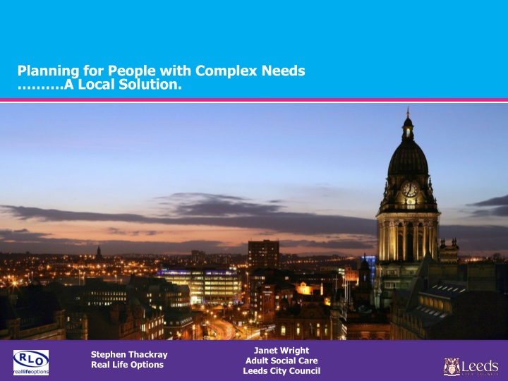 planning for people with complex needs a local