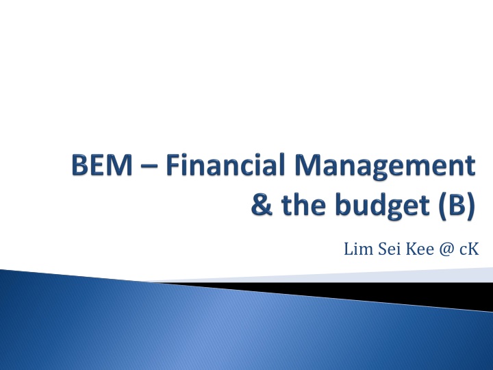 bem financial management the budget b
