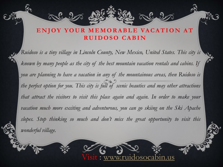 enjoy your memorable vacation at ruidoso cabin