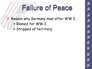 Failure of Peace