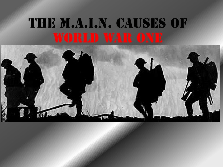 the m a i n causes of world war one