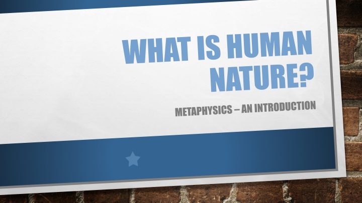 what is human nature