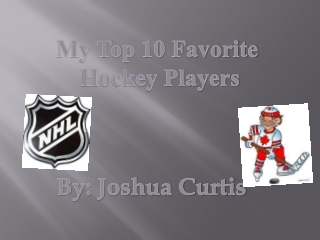 My Top 10 Favorite Hockey Players