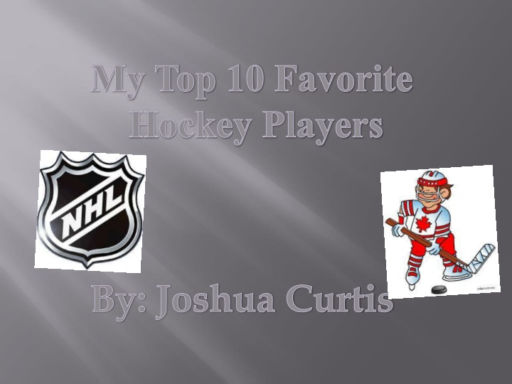 my top 10 favorite hockey players