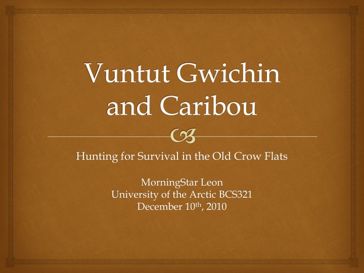 vuntut gwichin and caribou