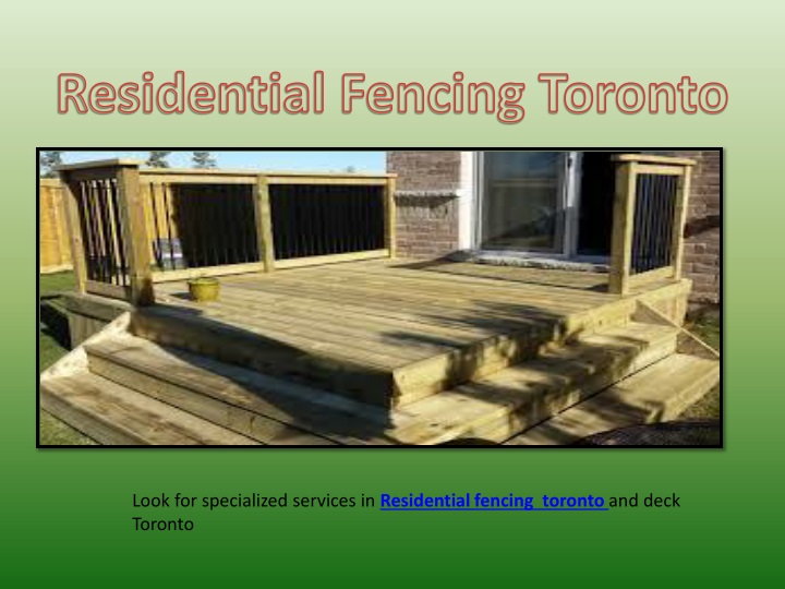 residential fencing toronto