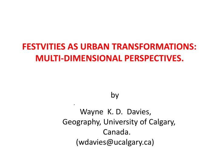 festvities as urban transformations multi