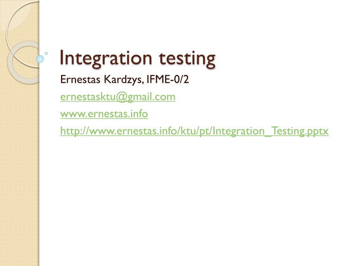 integration testing