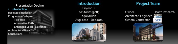 introduction 120 000 sf 10 stories 90ft 40 million aug 2010 dec 2011
