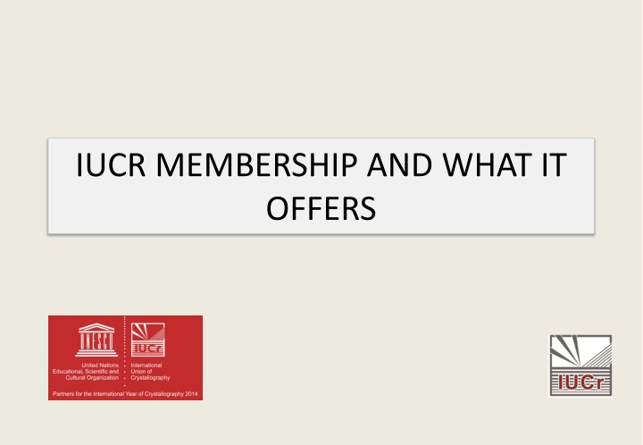 iucr membership and what it offers