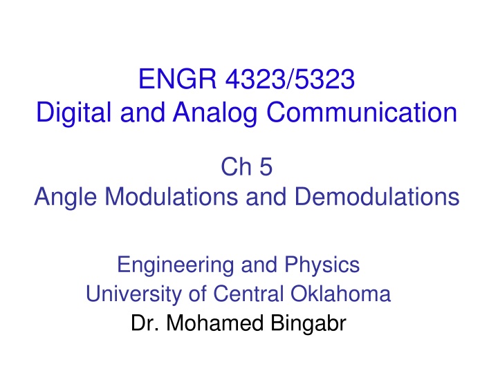ch 5 angle modulations and demodulations