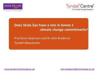 Does Shale Gas have a role in Annex 1 climate change commitments?