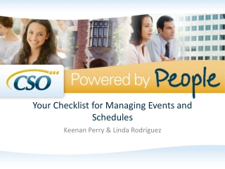 Your Checklist for Managing Events and Schedules