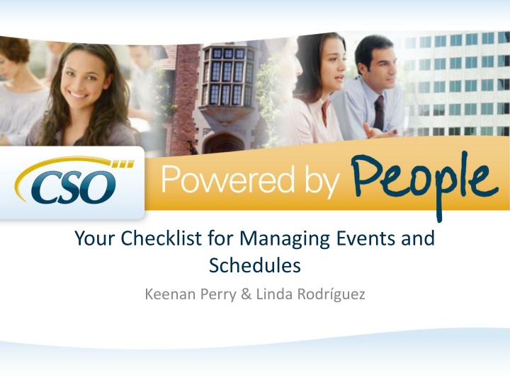 your checklist for managing events and schedules