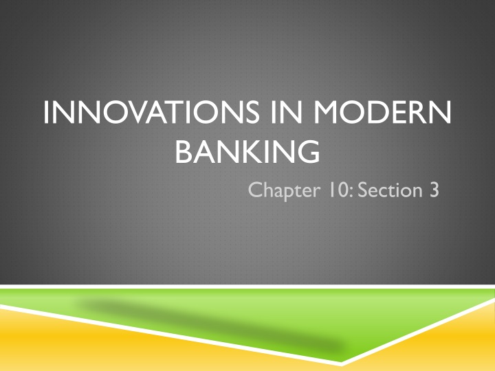 innovations in modern banking