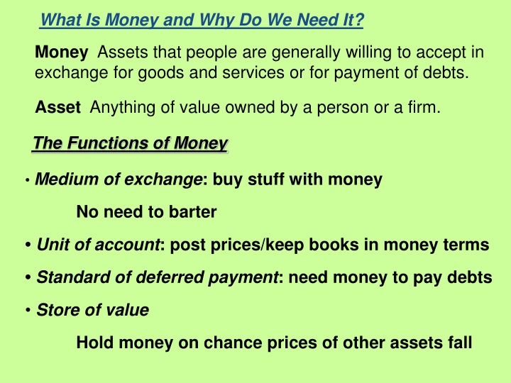 what is money and why do we need it