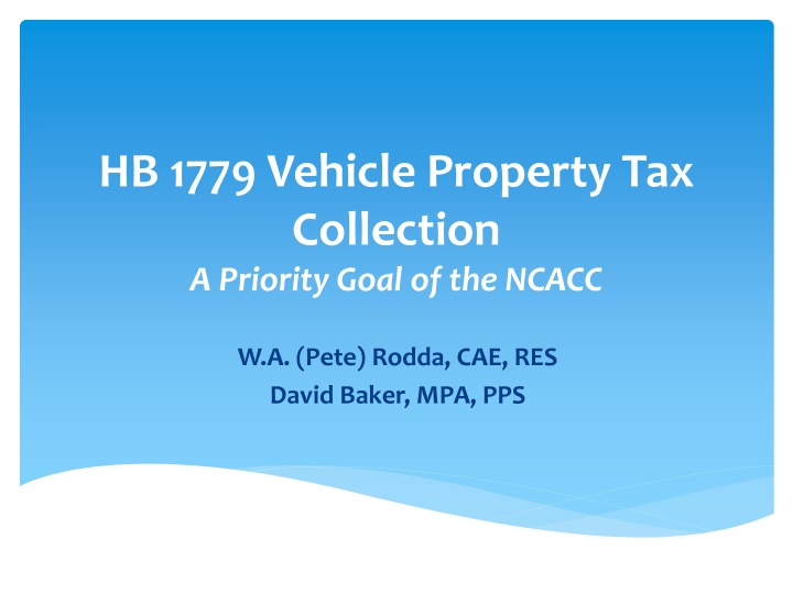 hb 1779 vehicle property tax collection a priority goal of the ncacc