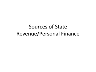 sources of state revenue personal finance