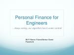 Personal Finance for Engineers