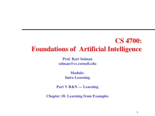 CS 4700: Foundations of Artificial Intelligence