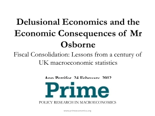 Delusional Economics and the Economic Consequences of Mr Osborne