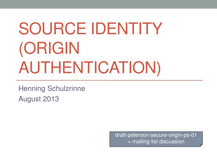 source identity origin authentication