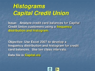 Histograms Capital Credit Union