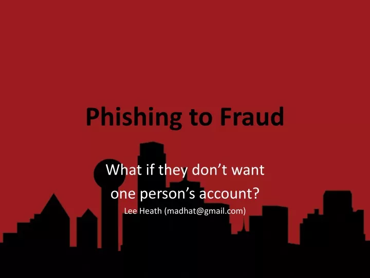 phishing to fraud