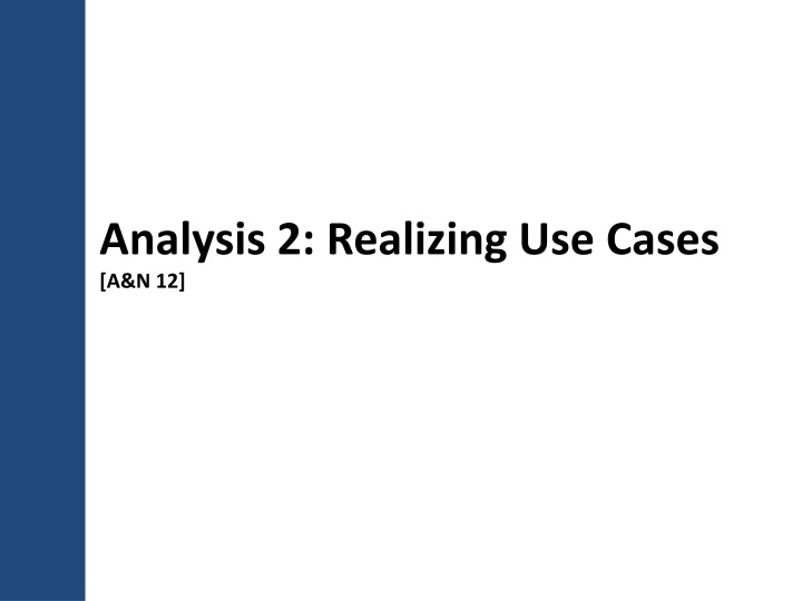 analysis 2 realizing use cases a n 12